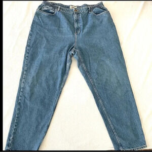Vintage L.L.Bean Jeans Mens 20W Blue  original fit relaxed Denim 100% Cotton
